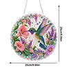 Special Shaped Diamond Painting Kit 25cm Hummingbird Acrylic Pendant
