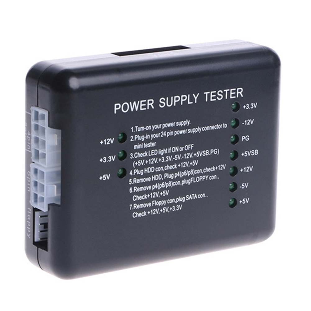 

Portable Computer 20/24 Pin ATX SATA HDD Power Supply Tester Checker Meter, 501 Original