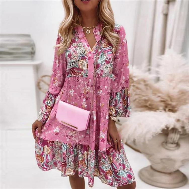 Women's Flower Stitched Skirt Hot Selling Layered Mini Dress