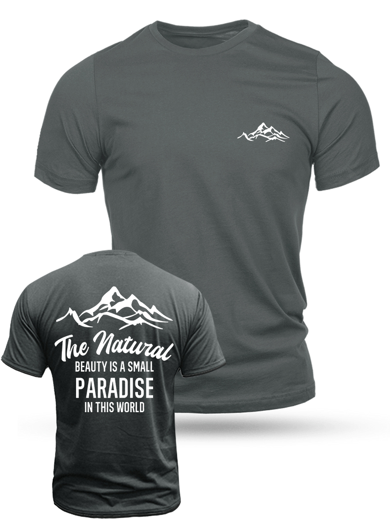 Men's Paradise Print Casual Short Sleeve T-shirt