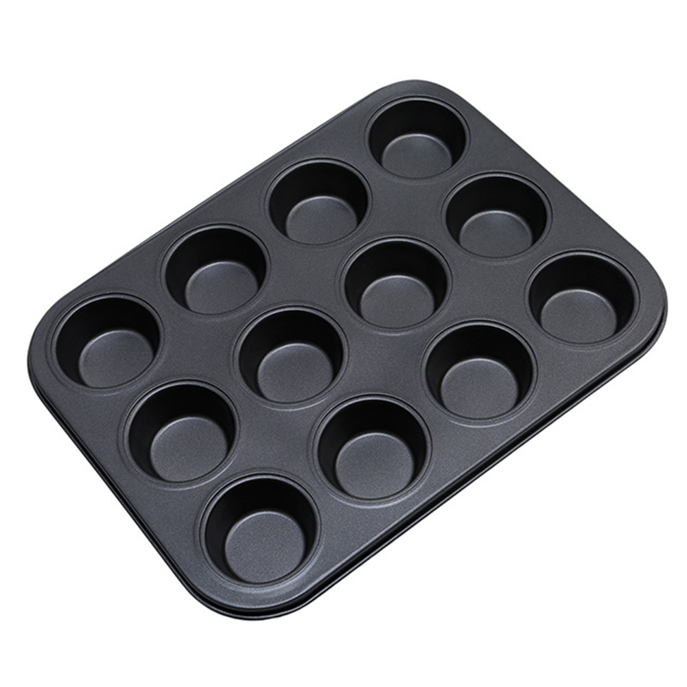 

12 Grids Non-stick Egg Tart Cupcakes Mold Round Dough Mold Baking Tools, 501 Original
