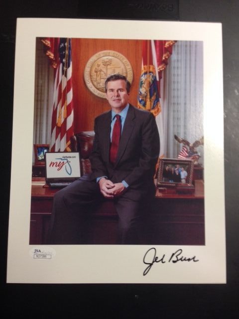 Jeb Bush signed autograph 8x10 Early Photo Poster paintinggraph and signature with JSA