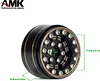 AMK 4Pcs TRX4M Brass Wheel Weights 7mm Hex Hub 1.0 Beadlock Wheels Rim for 1/18 RC Crawler 1/24 Scales Axial SCX24 Upgrades