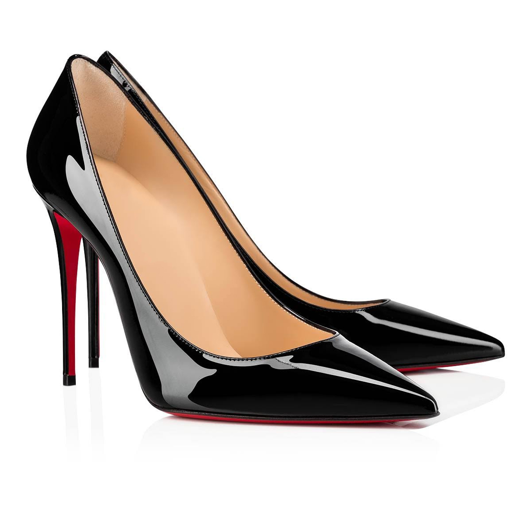 100mm Women's High Heels Pumps Party Black Patent-vocosishoes