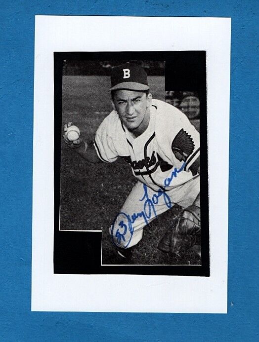 JOHNNY LOGAN-BOSTON BRAVES AUTOGRAPHED Photo Poster painting-(d.2013)