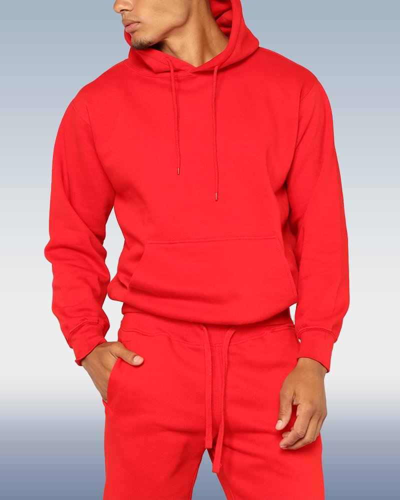 Men's Red Hoodie Set