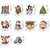 10Pcs Acrylic Christmas Diamond Painting Christmas Tree Pendant (Christmas)
