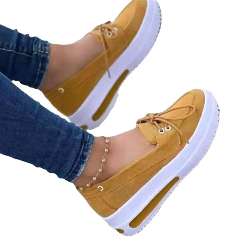 Breakj Breakj Large-Size Single Shoes 2023 Spring New Thick-Bottomed Shallow Bean Shoes Women