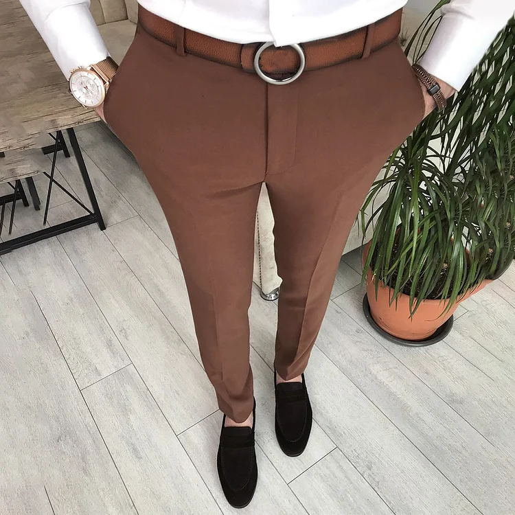 BrosWear Leisurely Solid Color Pocket Slim Fit Lounge Pants