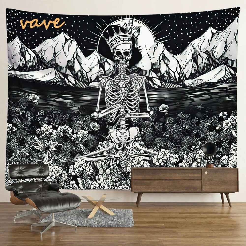 Nigikala Mandala Tapestry Sun And Moon White Black Cloth Fabric Large Tapestry Wall Hanging Boho Hippie Aesthetic Dorm Room Decor