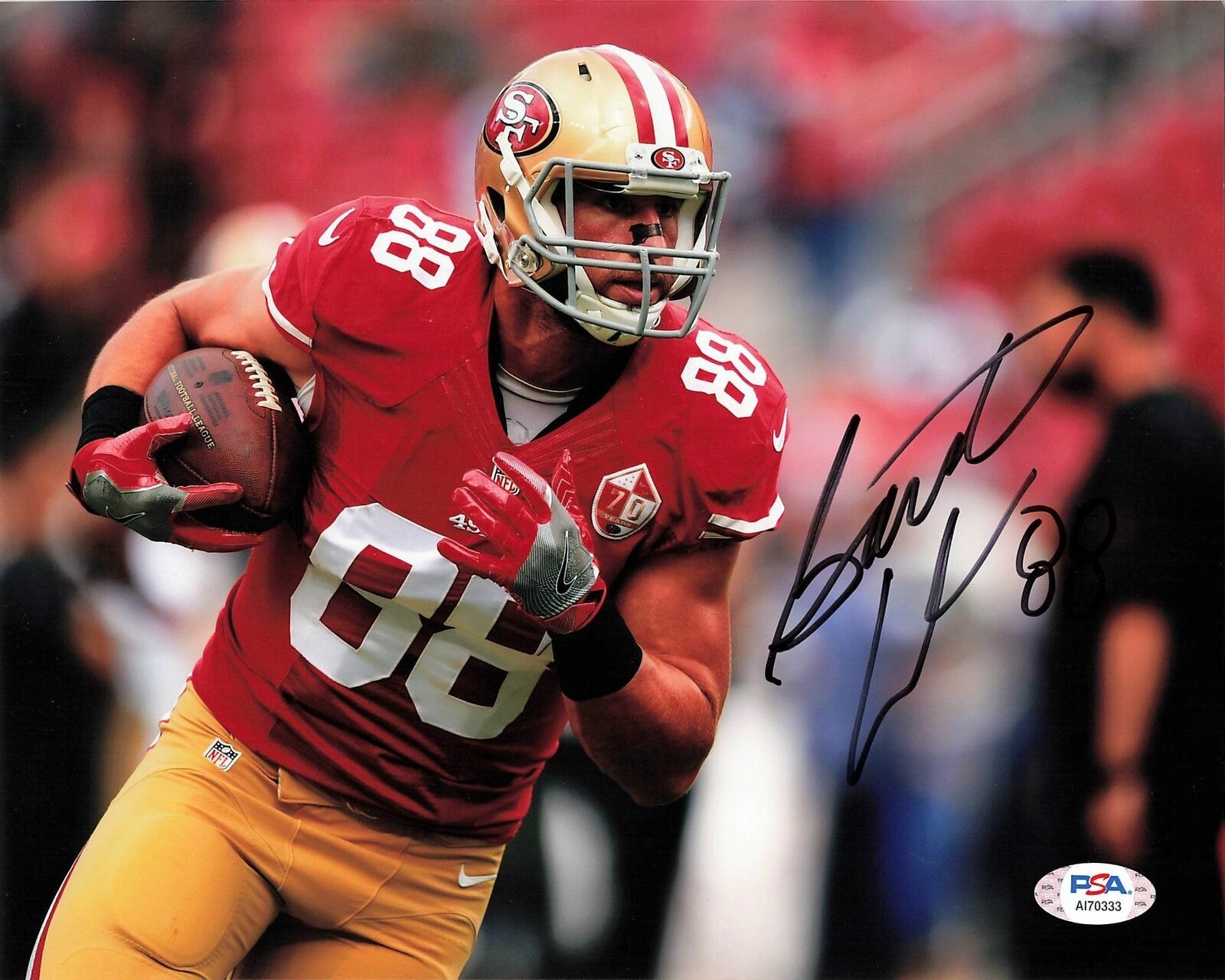 GARRETT CELEK signed 8x10 Photo Poster painting PSA/DNA San Francisco 49ers Autographed