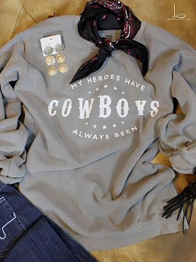 Gray Casual Shift Crew Neck Long Sleeve Sweatshirt