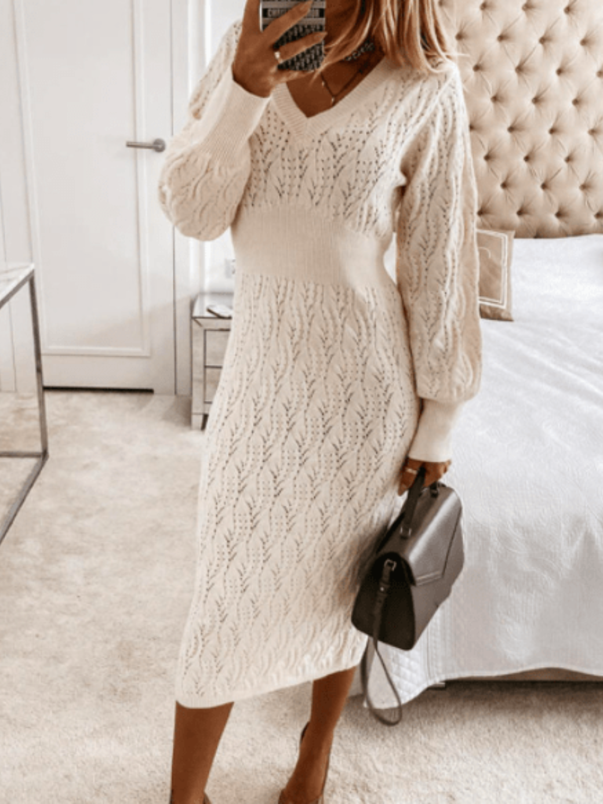  thdmladies V Neck Elegant Mid-weight High Stretch Date Daily Dresses thedmladies