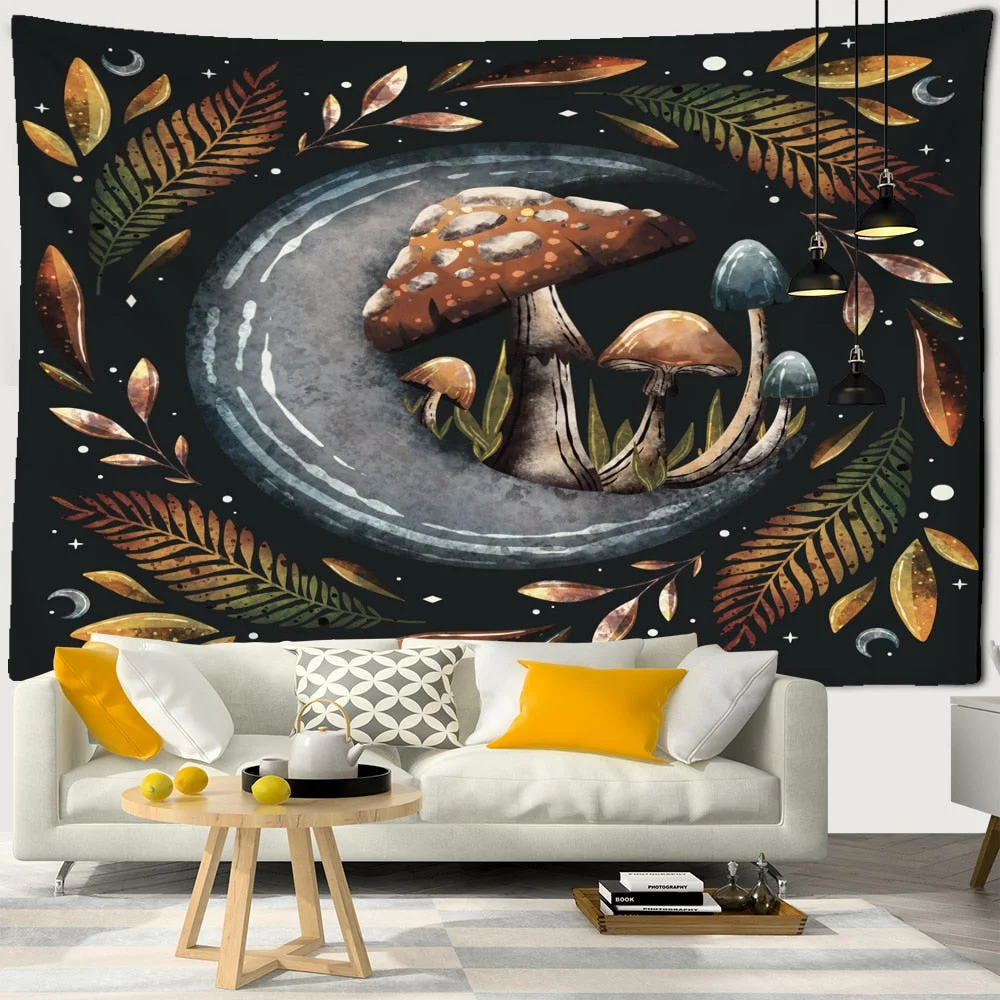 Bee Daisy Flower Pattern Tapestry Wall Hanging Bohemian Hippie Mandala Witchcraft Home Bedroom Dormitory Decor