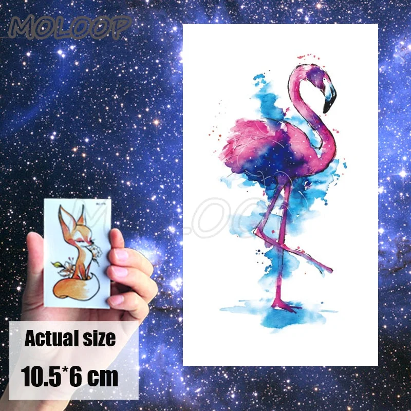 Tattoo Sticker Little Half Face Cat Element Small Animal Flower Water Transfer Temporary Fake Body Art Tatoo for Kid Girl Boy
