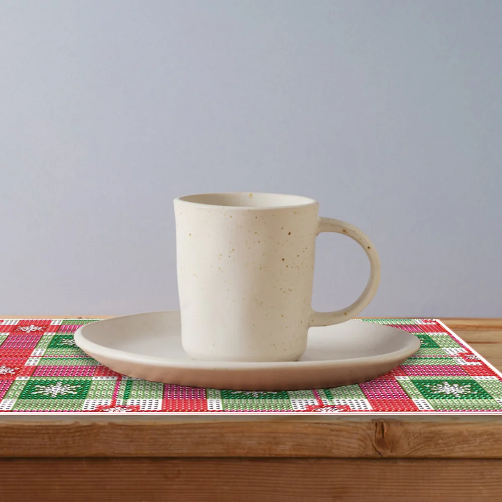 2Pcs Mandala Pattern Diamond Painting Placemat DIY Diamond Crafts(30*20cm)