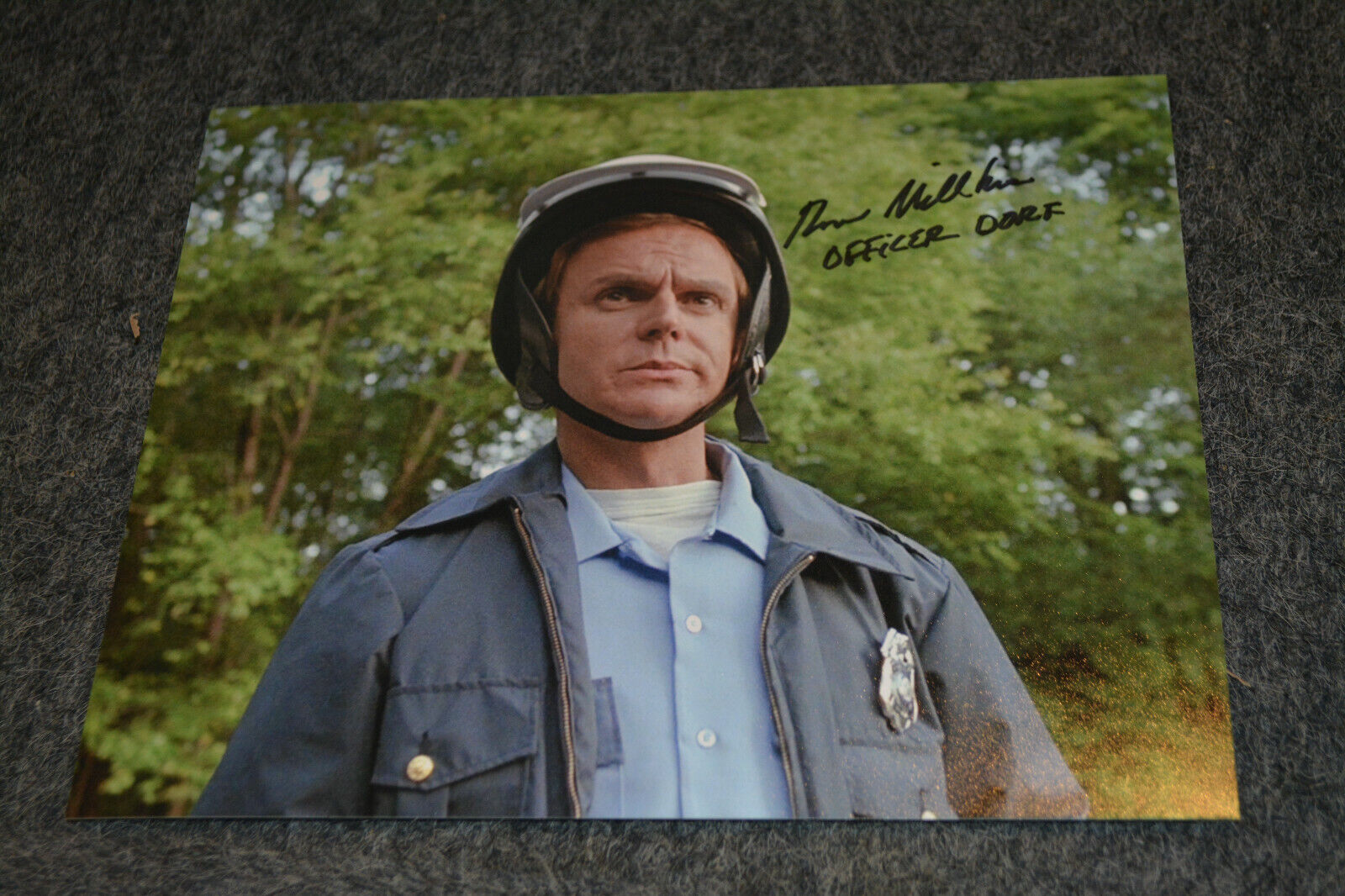 RON MILLKIE signed autograph In Person 8x10 20x25 cm FRIDAY 13th OFFICER DORF