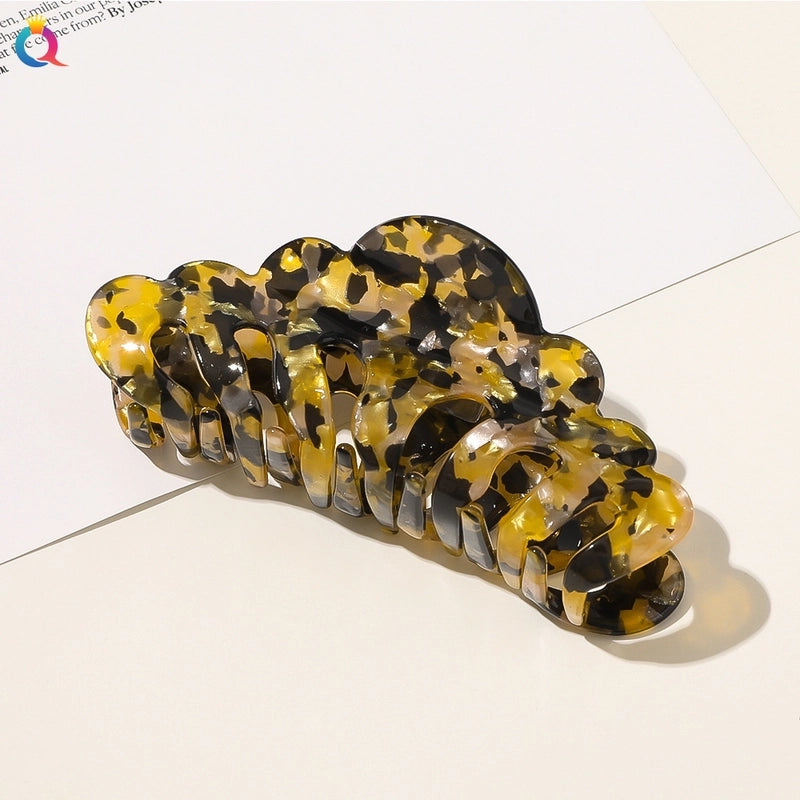 Women’s IG Style Minimalist Color Block Arylic Hollow Out Hair Claws