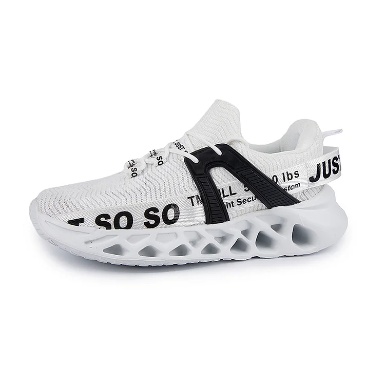 Metelo Men's Relieve Foot Pain Cushioning Walking Shoes - White