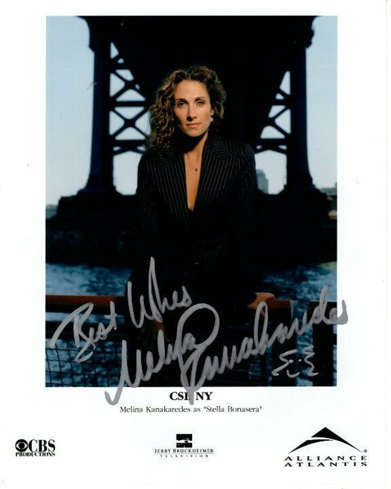 Melina kanakaredes signed autographed csi: ny stella bonasera Photo Poster painting