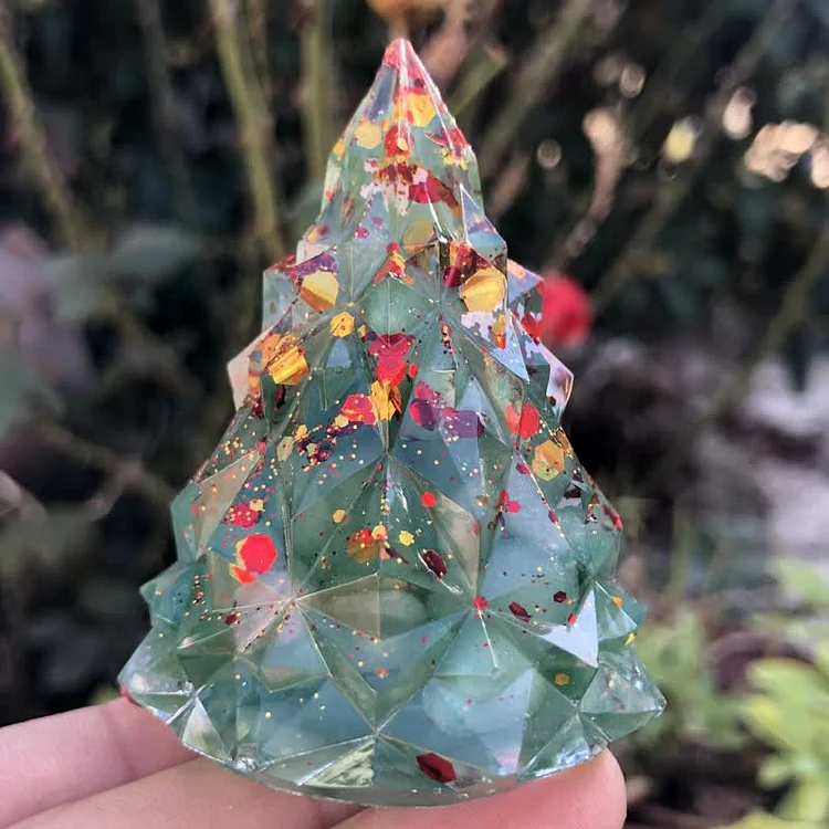 Christmas Tree Natural Crystal Stone Decoration