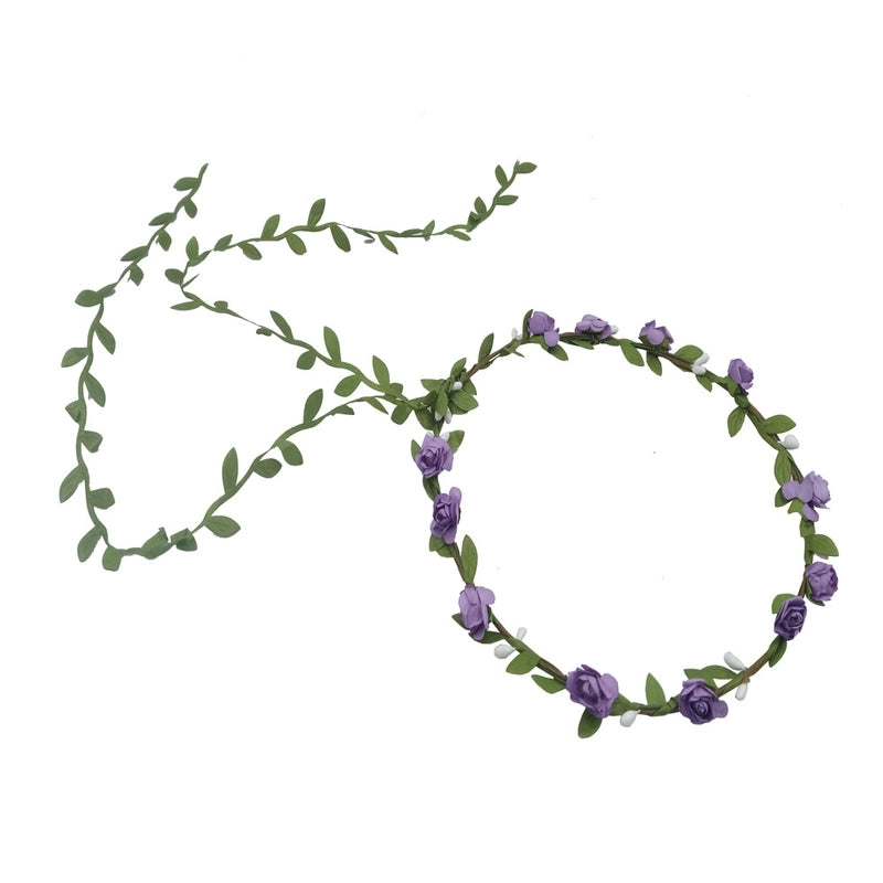 Women’s Vacation Bridal Classic Style Leaf Cloth Tassel Flowers Hair Band