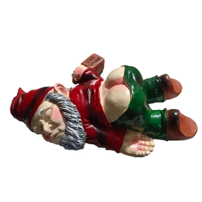 Creative Funny Drunk Dwarf Outdoor Garden Statue Decoration