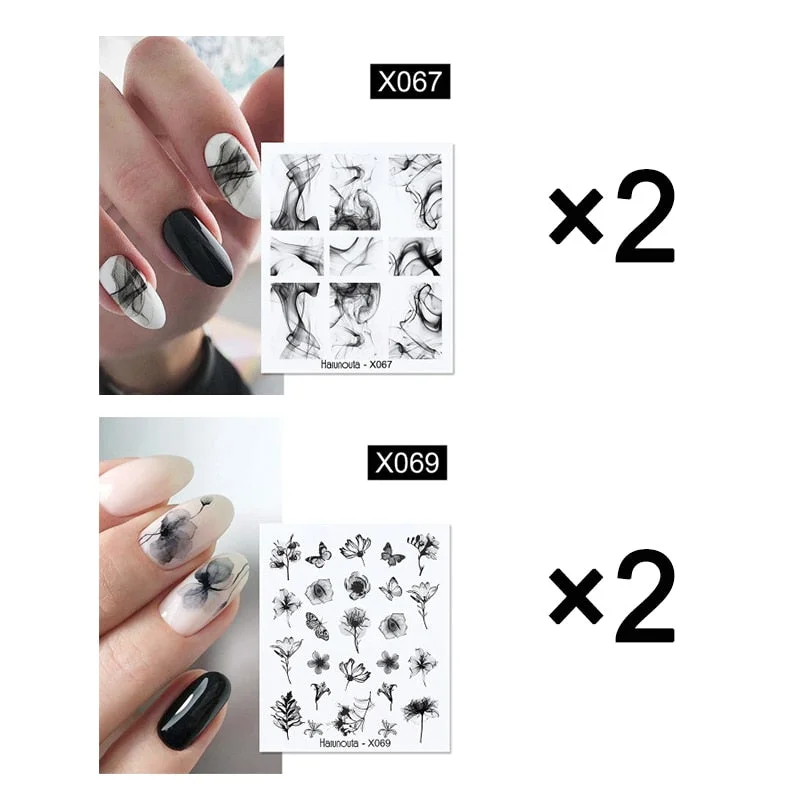 12PCS/3pcs Holographic 3D Butterfly Snake Dragon Love Design Laser Nail Stickers Winter Nail Art Decoration Nail DIY Accessories-Nail Inspo