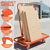 [US Local Warehouse] Heavy Duty Drywall Sheet Cart Panel Dolly Wooden Board Trolley Flatbed Handcart