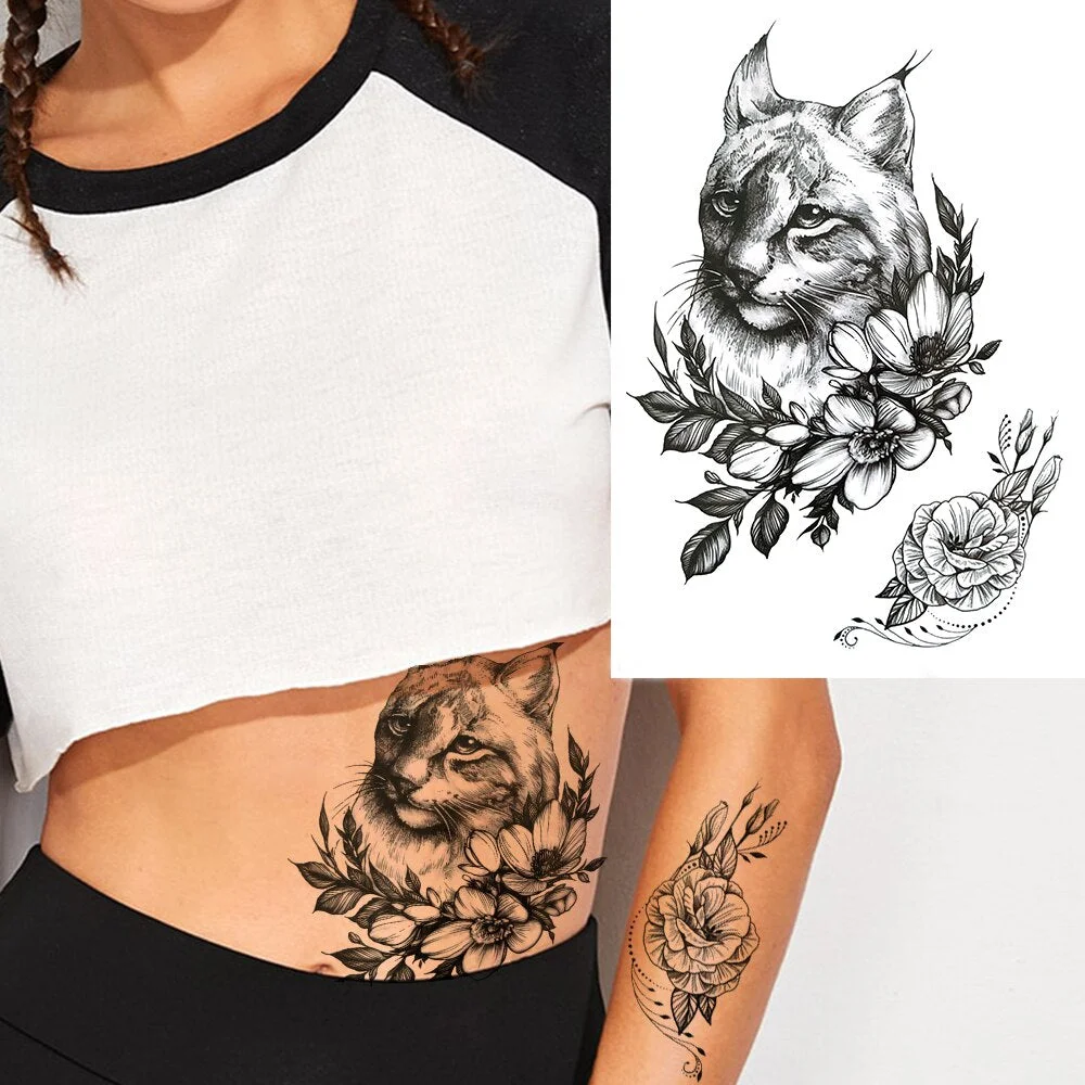 Watercolor Feather Bird Temporary Tattoos For Women Girls Clever Owl Hummingbirds Flower Tattoo Sticker Fake Tatoos Geometric