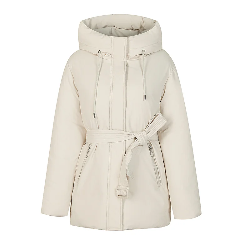 Toloer European Goods 2024 New Winter Clothing Brand High-End Foreign Style Small Fragrant Wind Not Bloated Waist Army Green Padded Coat Female Coat-Outfit Ideas