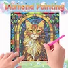DIY Stained Glass Cat Diamond Painting Sticker