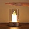 Magic Candle Table Lamp, Wireless Gesture Sensing Control Night Light, Glass Flameless Candle, LED Creative Night Light