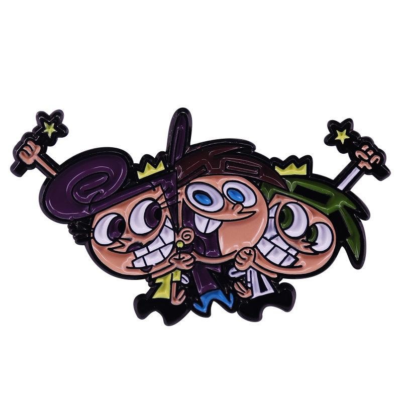 The Fairly Oddparents Lapel Brooch Enamel Pin Metal Badge Jewelry Accessary