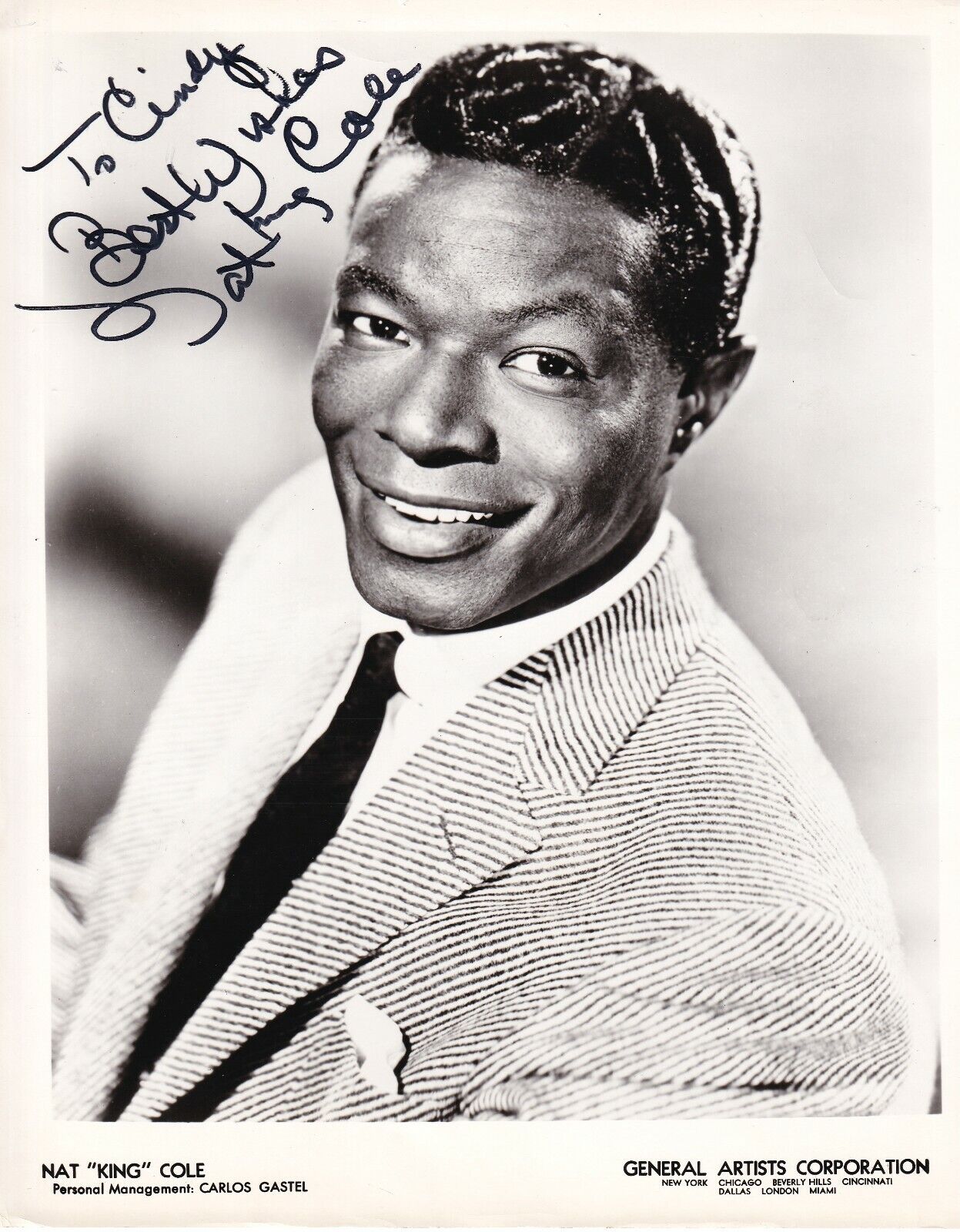 Nat King Cole REAL hand SIGNED Promo Photo Poster painting JSA Full LOA Autographed