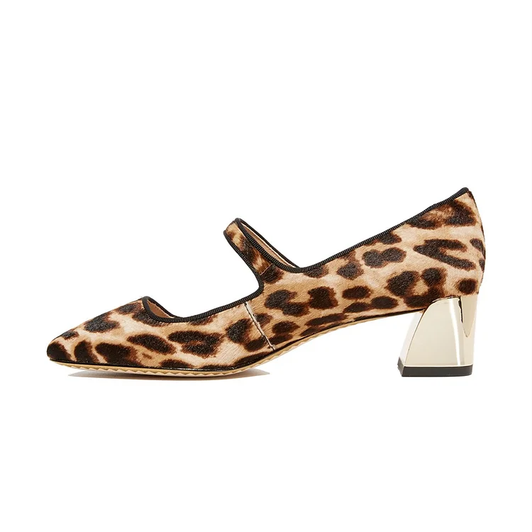 Ann Taylor Alice Leopard Print Haircalf Block Heel Sandals – Danieli's Store