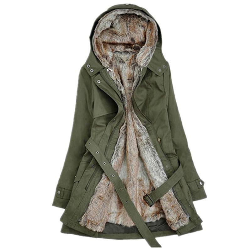 Winter warm cotton hooded coat - vzzhome