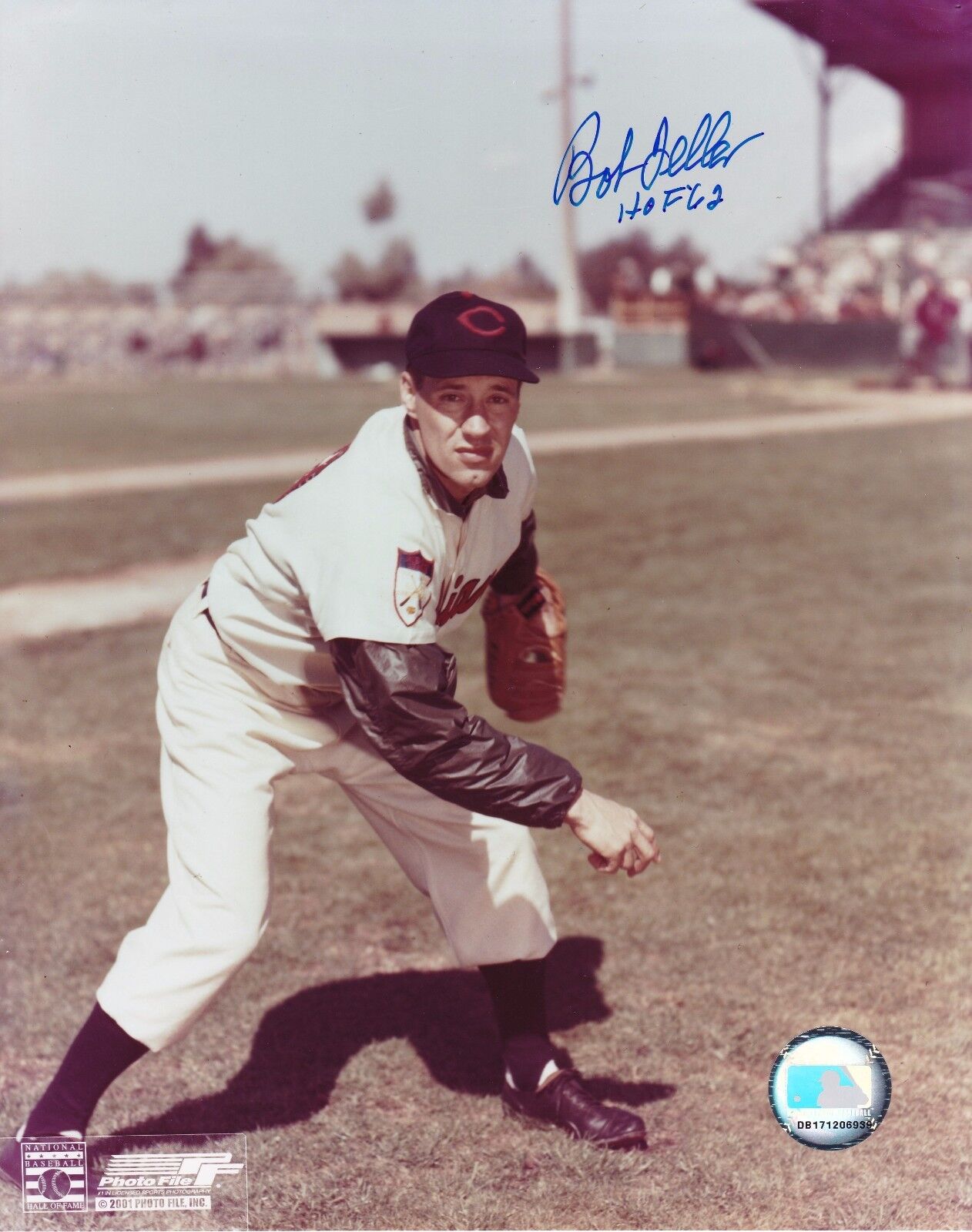 Bob Feller Autographed 8x10 Cleveland IndiansDeceased HOF #7