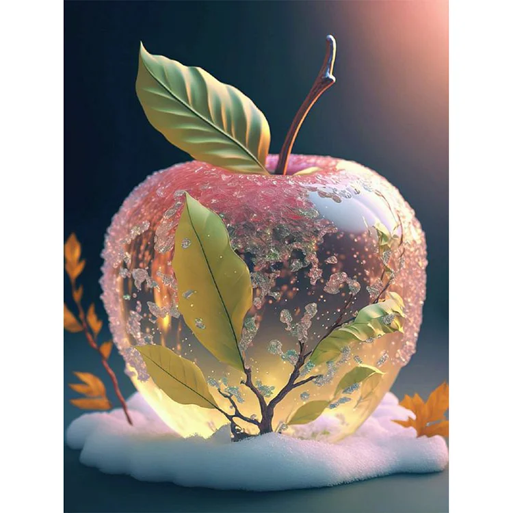 Huacan Brand - Crystal Apple - Printed Cross Stitch 11CT 50*64CM