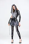 Skeleton Ghost Bride Halloween Zombie Stage Cosplay Costume