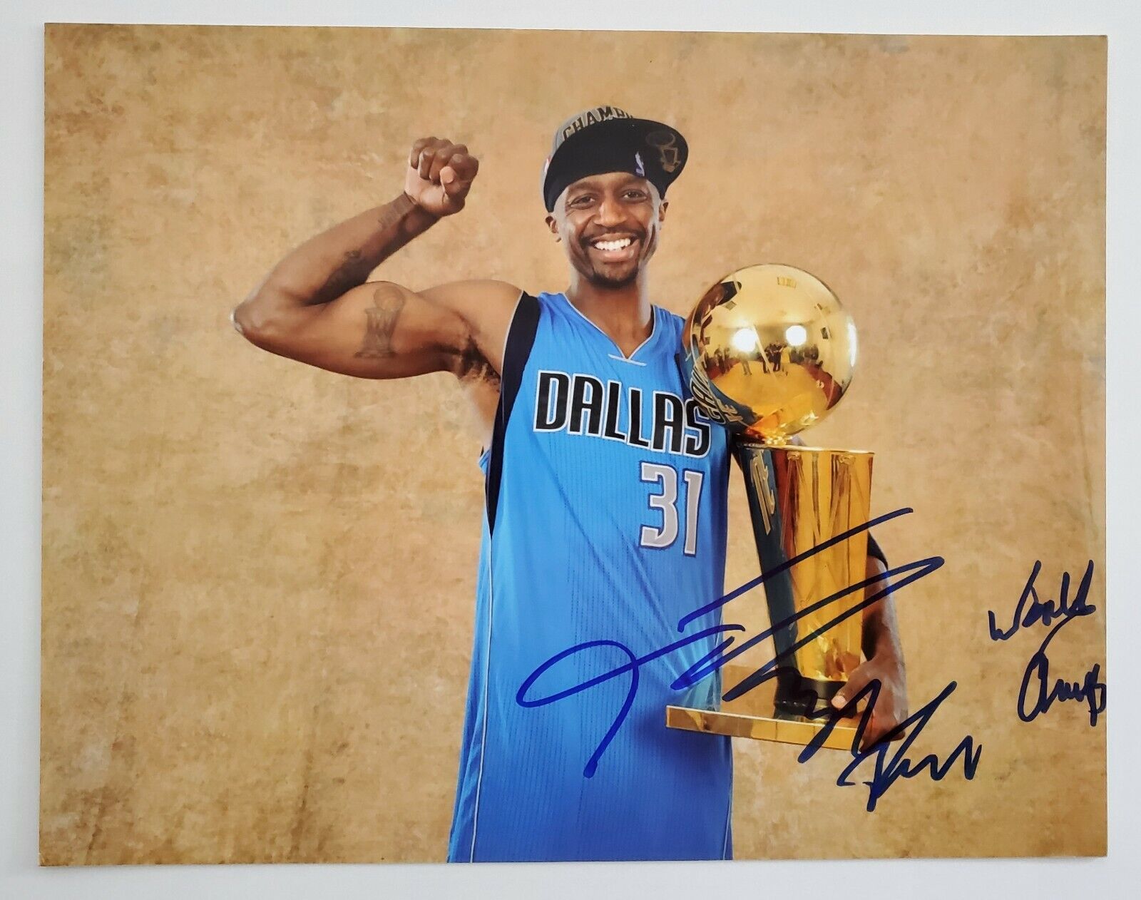 Jason Terry Signed 11x14 Photo Poster painting NBA Dallas Mavericks 2011 World Champion RAD