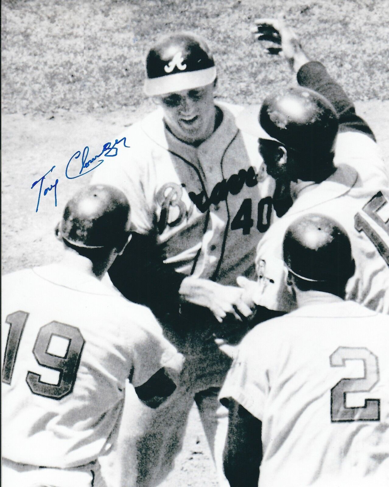 Signed 8x10 TONY CLONINGER Atlanta Braves Autographed Photo Poster painting - COA