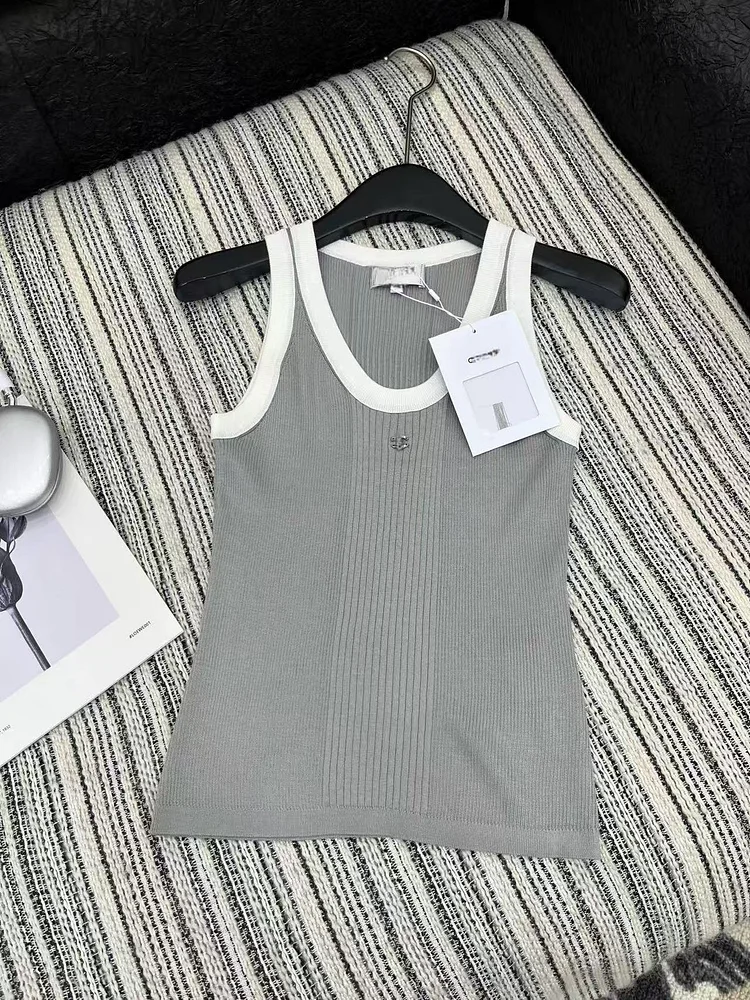 Women's  Tank Top Cropped Armless Top