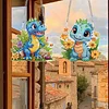 2Pcs Diamond Painting Dinosaur Diamond Art Pendant Wall Decor