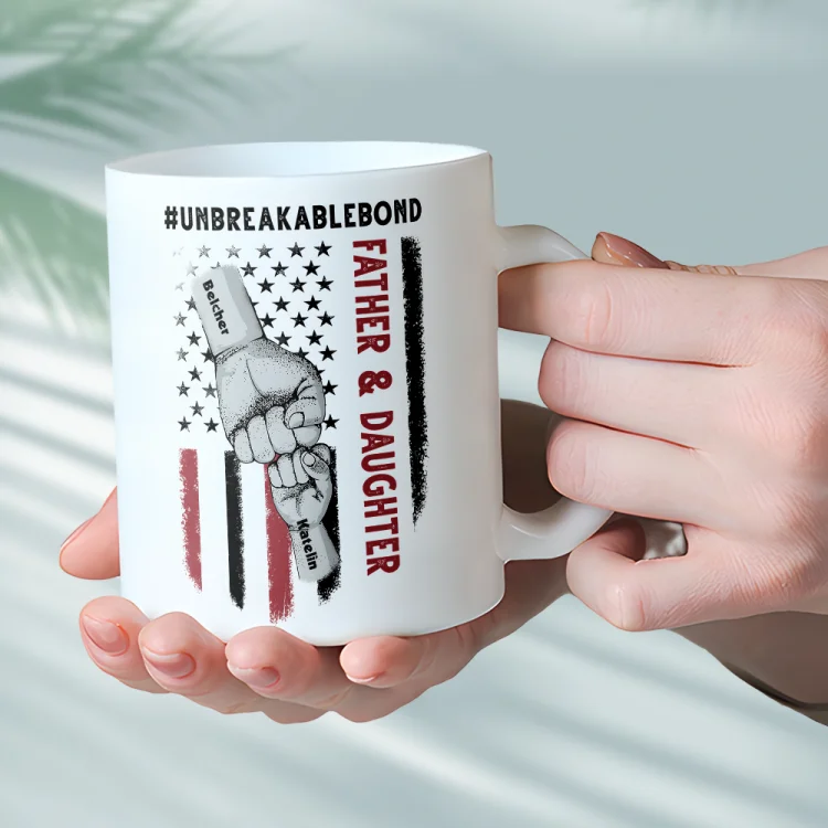 Personalized Ceramic Mug-Unbreakable Bond-Custom Gifts For Dad 