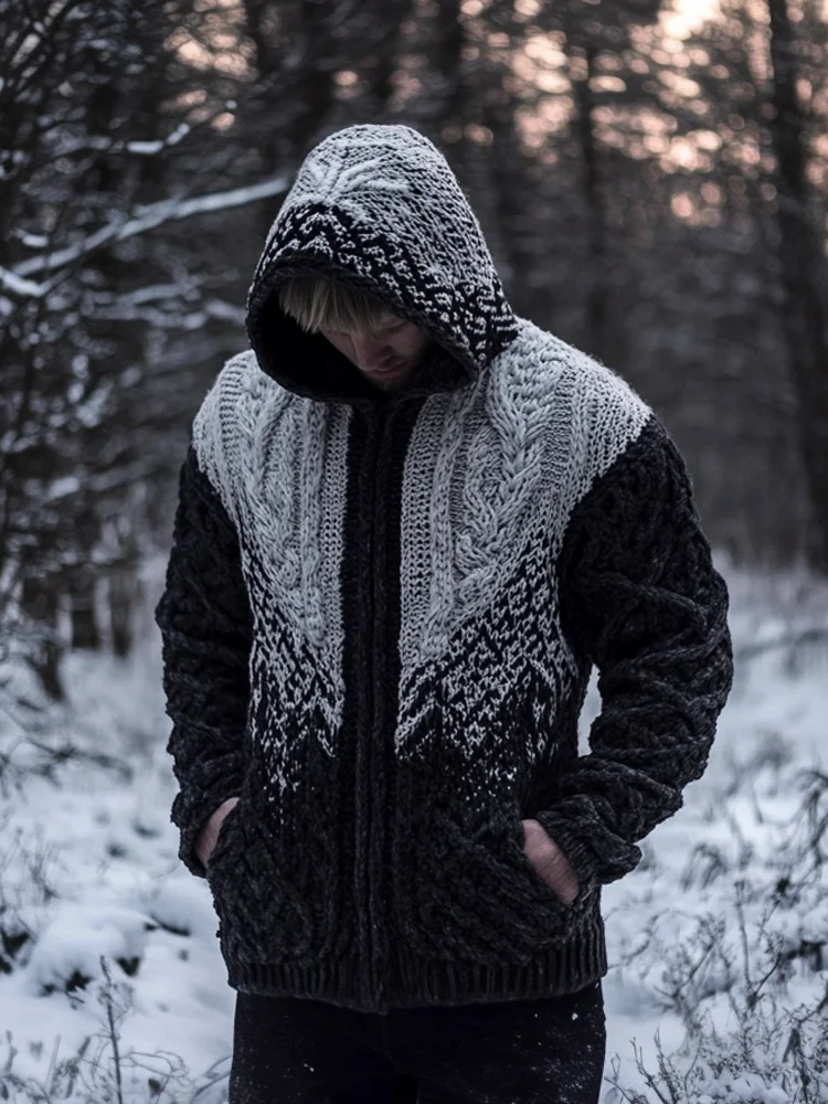 Viking Gradient Men's Hooded Sweater Jacket