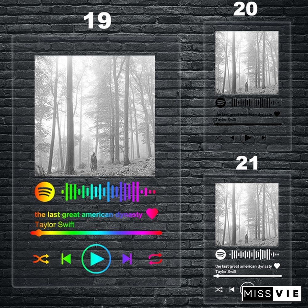 Famous British Male Singer Spotify Code Acrylic Music Board Acrylic Wall Poster Painting Spotify Scan Code Song Music Acrylic Plate Anniversary Music Plaque Anniversary Gift