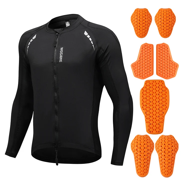 WOSAWE Men Motorcycle Armor Shirt with Soft Pads 
