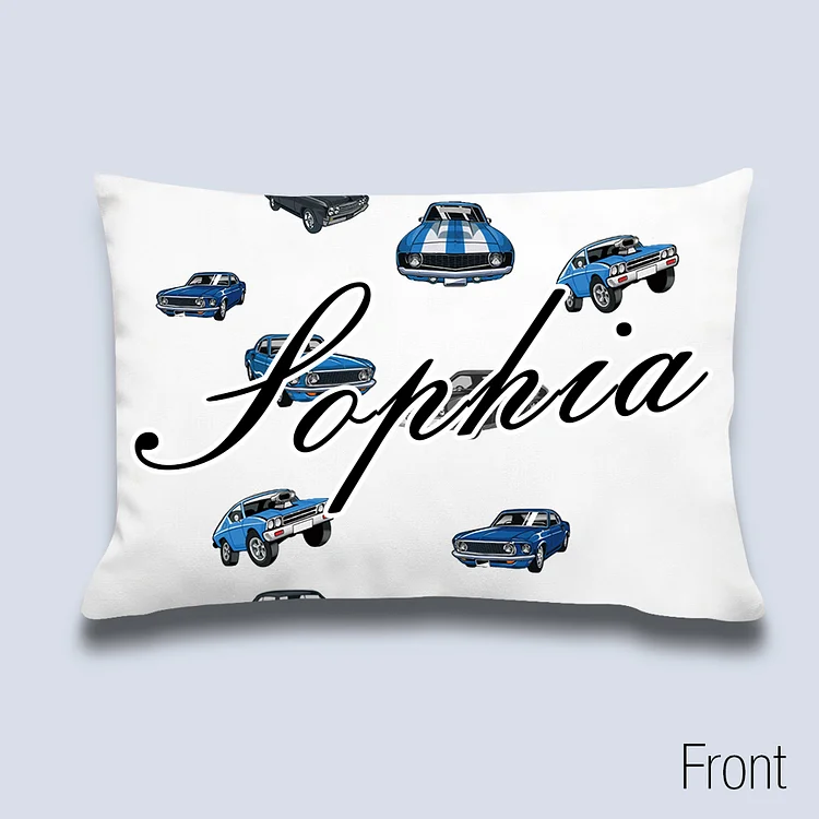 BlanketCute-Personalized Lovely Bedroom Car Pillowcase with Your Kid's Name