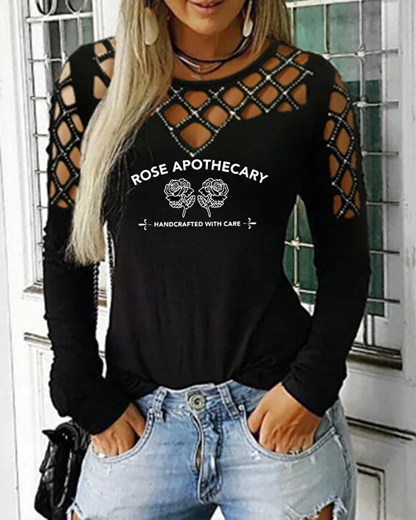Women Sequins Cold Shoulder Long Sleeves Casual Sexy Blouses